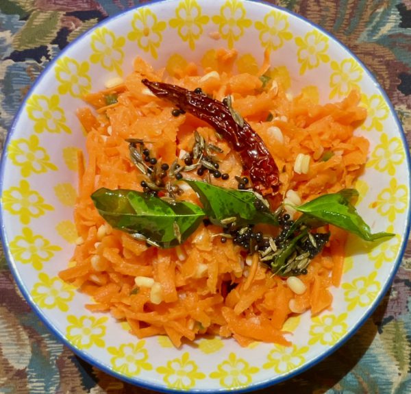 carrot kosambari salad