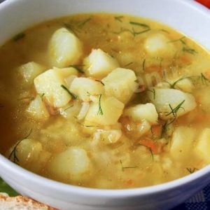 Chicken vegetable soup with rice