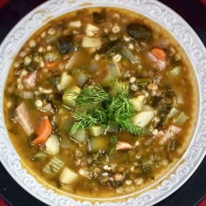 Pickled soup Rassolnik