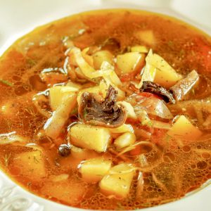 Porcini Mushroom Cabbage soup